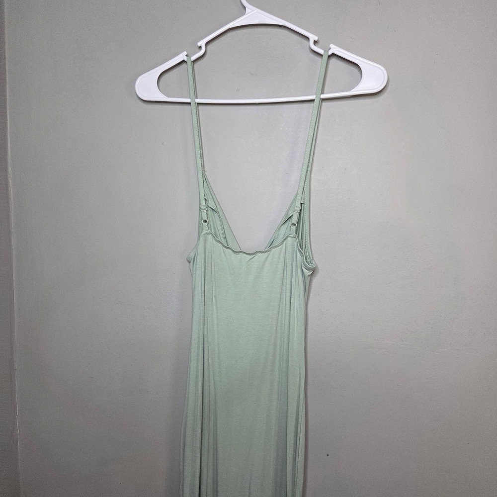 Mint‎ Green Camisole Mini Dress Womens Small Adjustable Strap Jersey Knit Casual